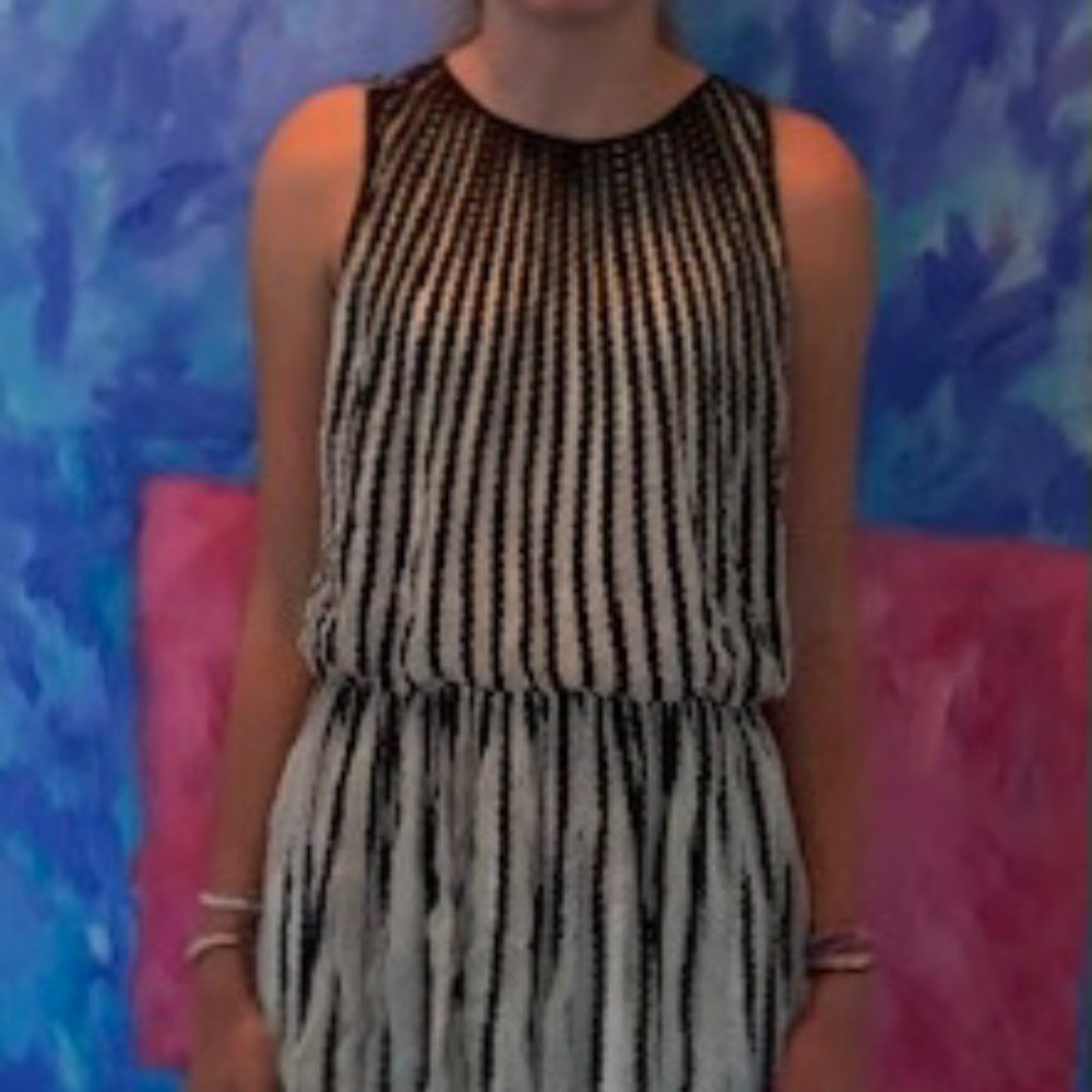 Off-White and Black Dress, Geisha Designs size 8